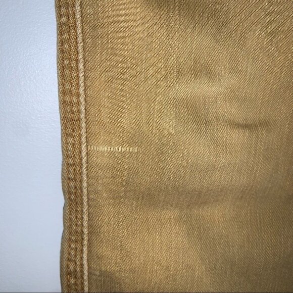 Free People  Jeans Women's Size 27‎ Gold Yellow Denim Low Rise Contour Skinny - Picture 4 of 7